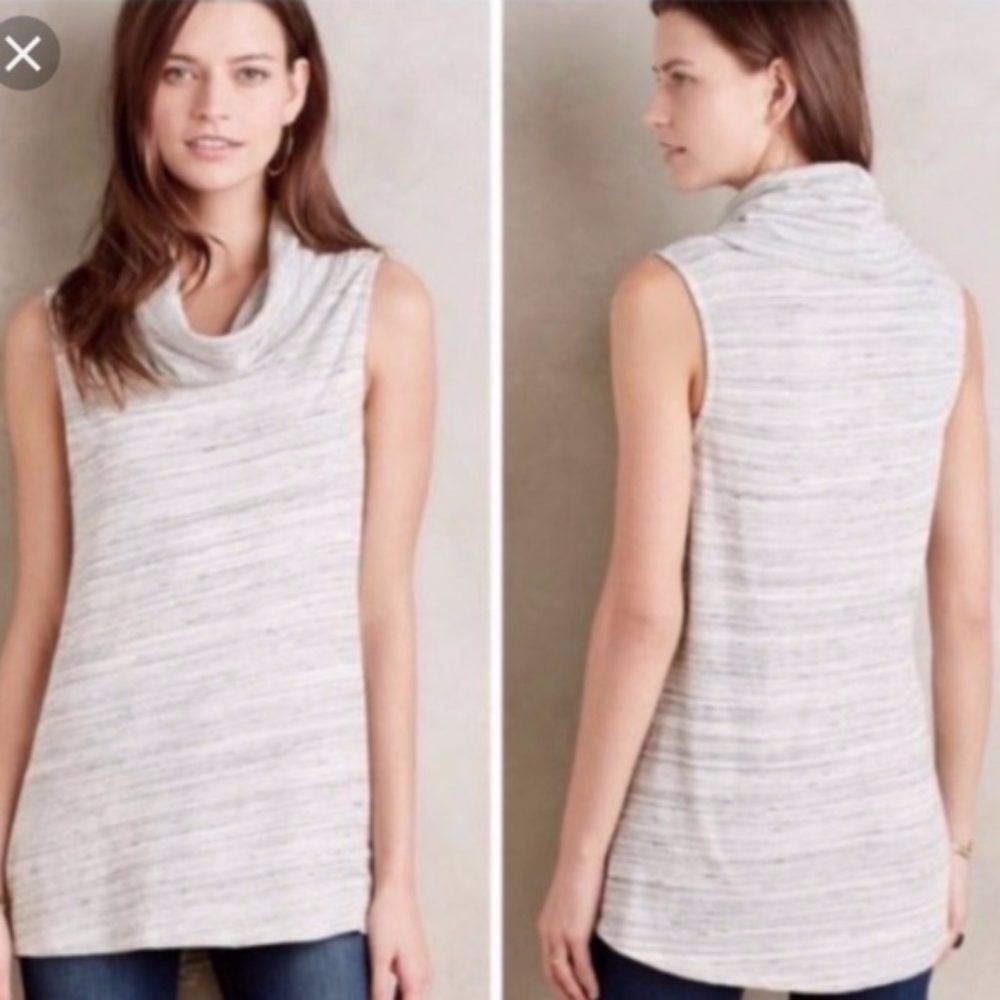 Dolan Heathered Sleeveless Cowl Neck Top